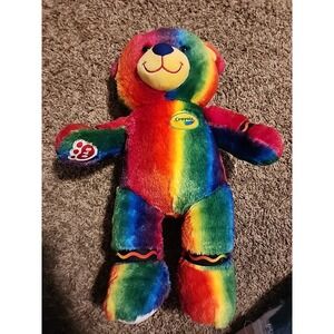 Build A Bear Workshop Crayola Rainbow Stripe 16" Plush Bear‎ Stuffed Animal